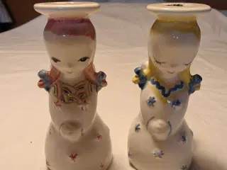 2 Nymølle keramik engle figurer