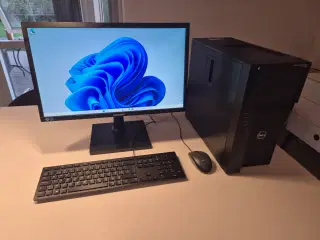Dell Xeon Gaming PC med Skærm og Tilbehør 24GB RAM