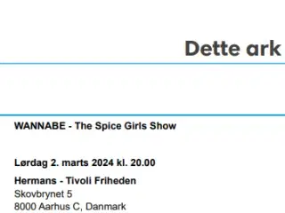 2 billetter til Wannabe - The Spice Girls Show 