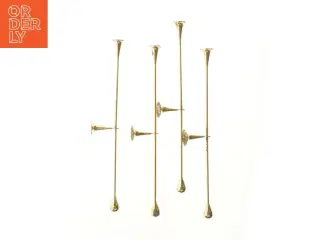 Væghængte lysestager i messing (str. 4 stk 63 cm)