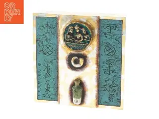 Kunstværk af Mogens Leander (str. 22x22x4 cm)