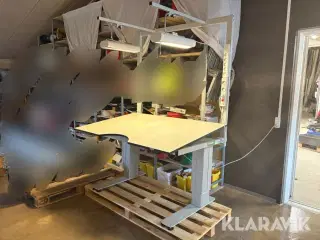 Hæve-/sænkebord Walbom -  Vippe funktion & lys