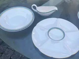 Aluminia Valdemar ovalt fad lysestage vase lågfad