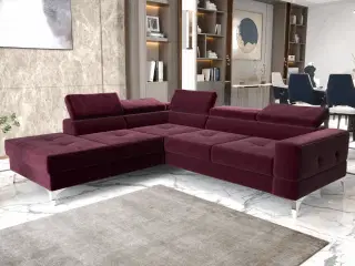 TUTSEPI II HJØRNESOFA 230x250 Nuancer af bordeaux VENSTRE