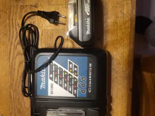Makita oplader og nyt batteri 
