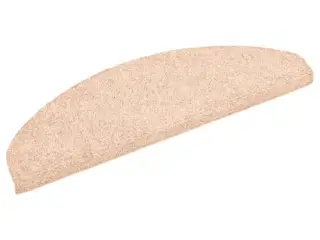Selvklæbende trappemåtter 15 stk. nålenagle 65x21x4 cm creme