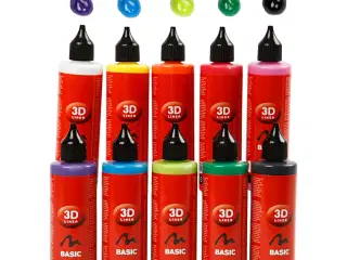 3D Liner - Assorterede Farver, 10x100ml