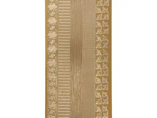 Stickers, border, ark 10x23 cm, guld, 1 ark