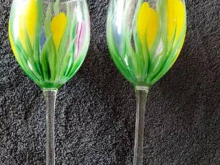  vinglas eksklusiv, dekorer glas