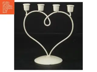 Hjerteformet lysestage til fire lys (str. 15 cm)
