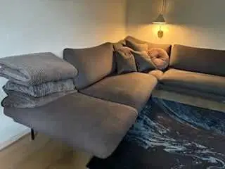 Sofa med stofbetræk købt i Ilva 