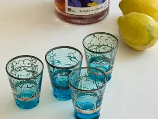 Venitianske snapseglas, 4 stk samlet