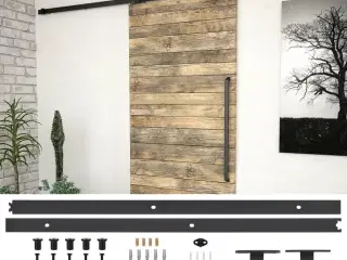 Skinnesæt til skydedør SKIEN 200 cm stål sort