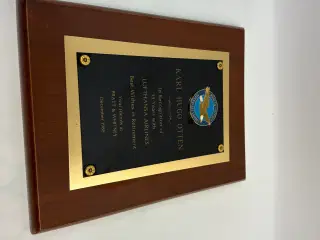 Lufthansa Airlines hæders plankette