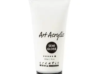 Art Akrylmaling, halvblank, dækkende, hvid, 75ml/ 1 fl.