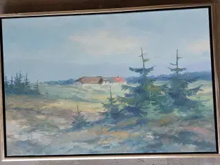 ARNE BRENDT - ( 1924 - 2014 ) - oliemaleri