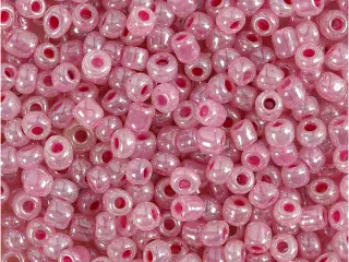 Rocaiperler, diam. 3 mm, str. 8/0, hulstr. 0,6-1,0 mm, pink, 25g/ 1 pk.