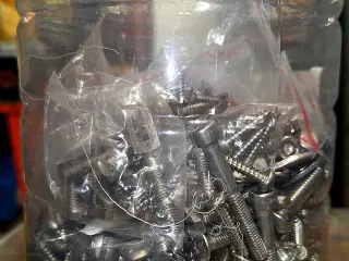 rustfri skruer og bolte