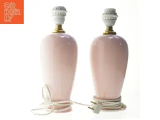 Bordlamper i rosa keramik, sæt af 2 (str. 32 cm)