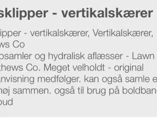 Mathews & Co vertikalskærer