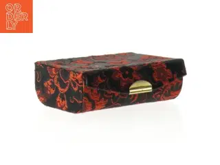 Broderet pung med spejl (str. 9 x 6 x 3 cm)
