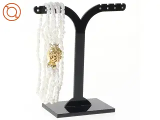 Hvidt perlearmbånd (str. 21 cm)