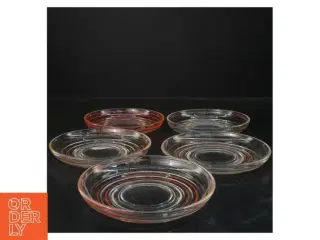 Sæt med klare Broksø glasasietter (str. 15 cm)