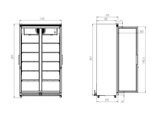 Display køleskab – 1120x595x1973 mm