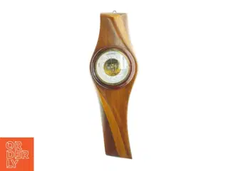 Vintage barometer i propelvinge i træ (str. 63 x 22 cm)