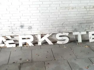 Skilt - "VÆRKSTED" - Facade skilt auto