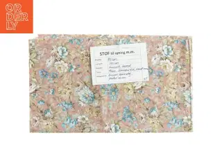 Blomstret bomuldsstof (85 x 100 cm)