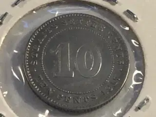 10 cents 1917 Straits Settlements