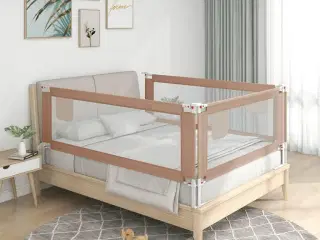 Sengehest til børneseng 180x25 cm stof gråbrun