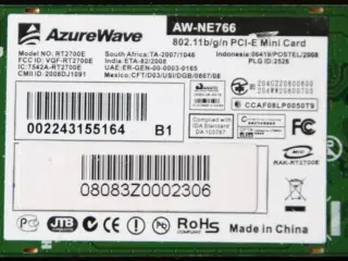 Netkort, AzureWave AW-NE766 mini  PCI-E