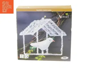 Fuglehus i akryl med LED lys fra Nowel (str. 25x25x18 cm)