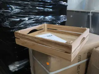 10 stk. kasser af teak 32,5x26,5 cm.