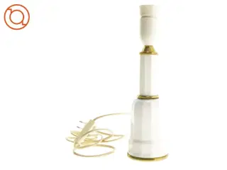 Vintage hvid og guld bordlampe (str. 29 x 9 cm)