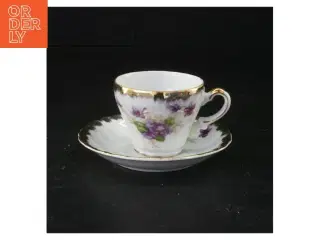 Vintage tekop med underkop fra Lucky (str. 11 x 7 cm)