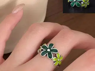 * Sterlingsølv; Flotteste blomster-fingerring