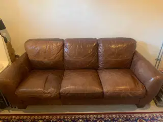 Lædersofa 3prs