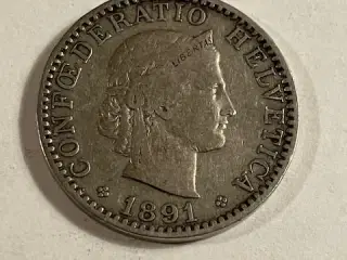 20 Rappen Switzerland 1891