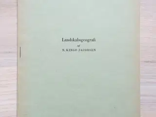 Landskabsgeografi, af Niels Kingo Jacobsen