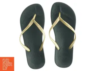 Guld og sorte flip-flops fra Ipanema (str. 37)