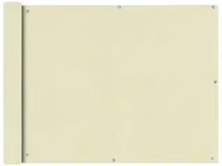 Balkonafskærmning Oxford-stof 90x400 cm cremefarvet