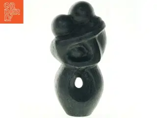 Sort skulptur af krammende figurer (str. 45 cm)