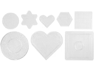 Perleplade, str. 7-15 cm, medium, klar, 8stk./ 1 pk.