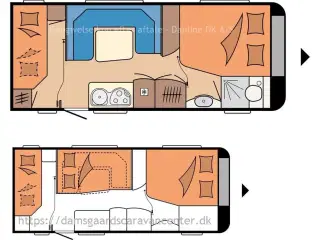 2014 - Hobby De Luxe 560 KMFe   Dobbeltseng-Køjer-Mover-Aircon-Telt