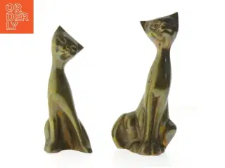 Messing kattefigurer (str. 18 cm)