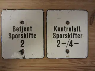 Emaljeskilte Sporskifte