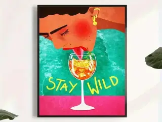 * Lærredsmaleri/tryk; Stay Wild